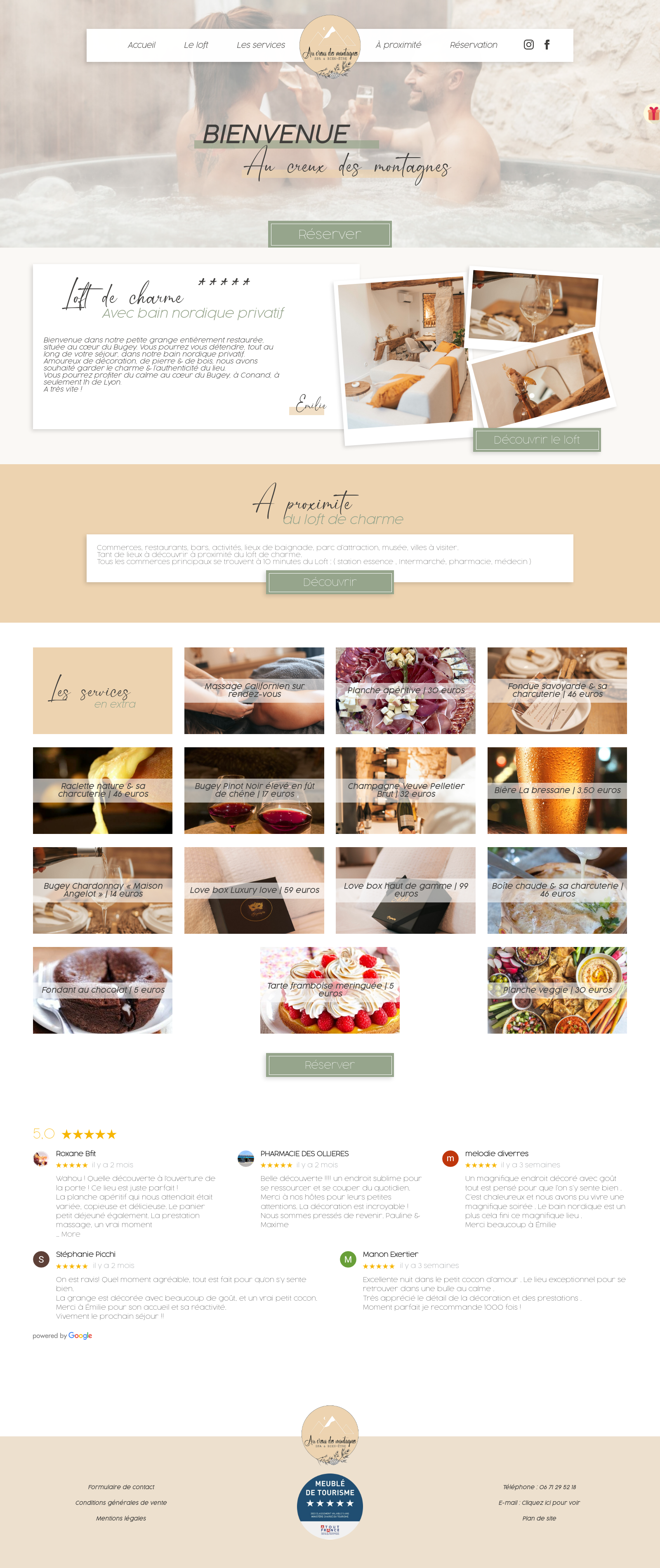 Site internet : Aux creux des montagnes | Liongency | Agence de communication digitale