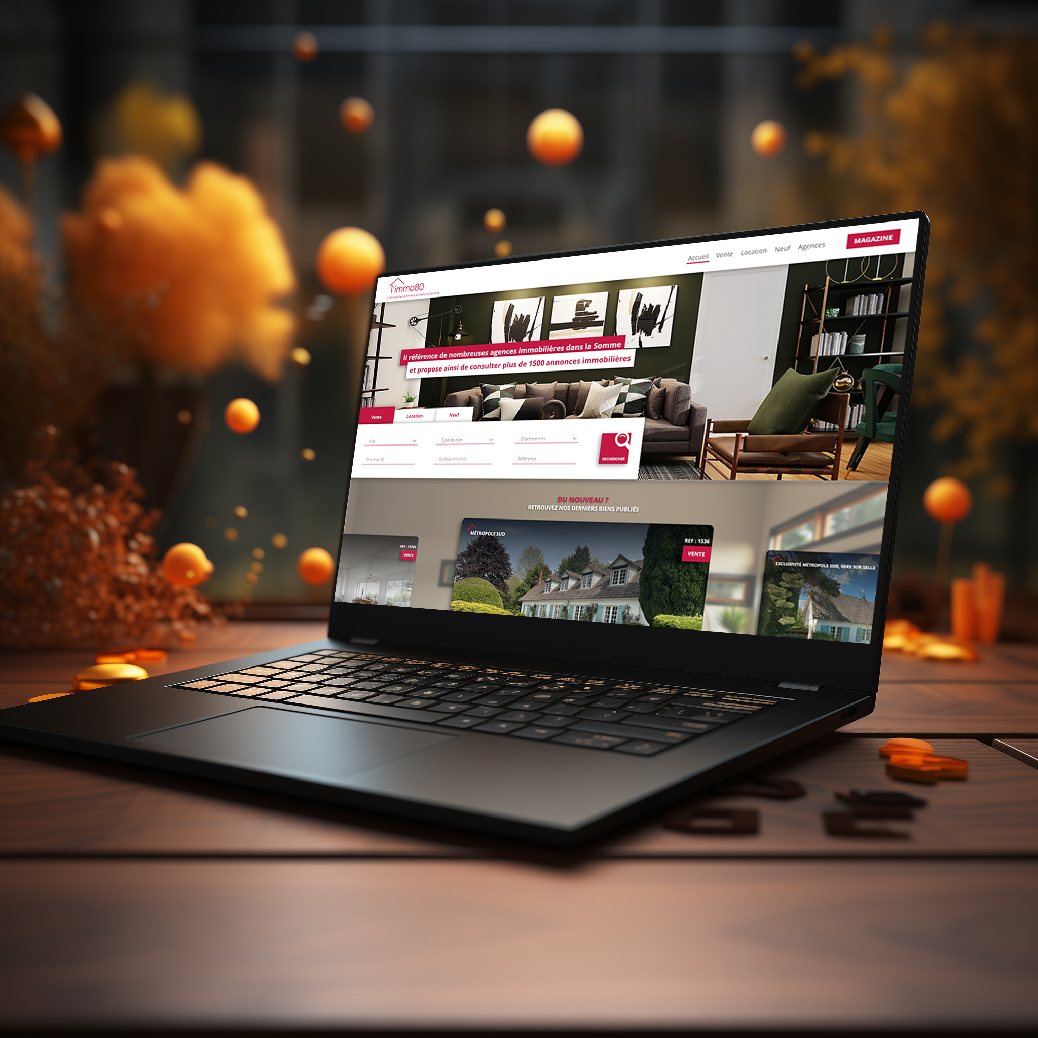 Création du site web Immo80
