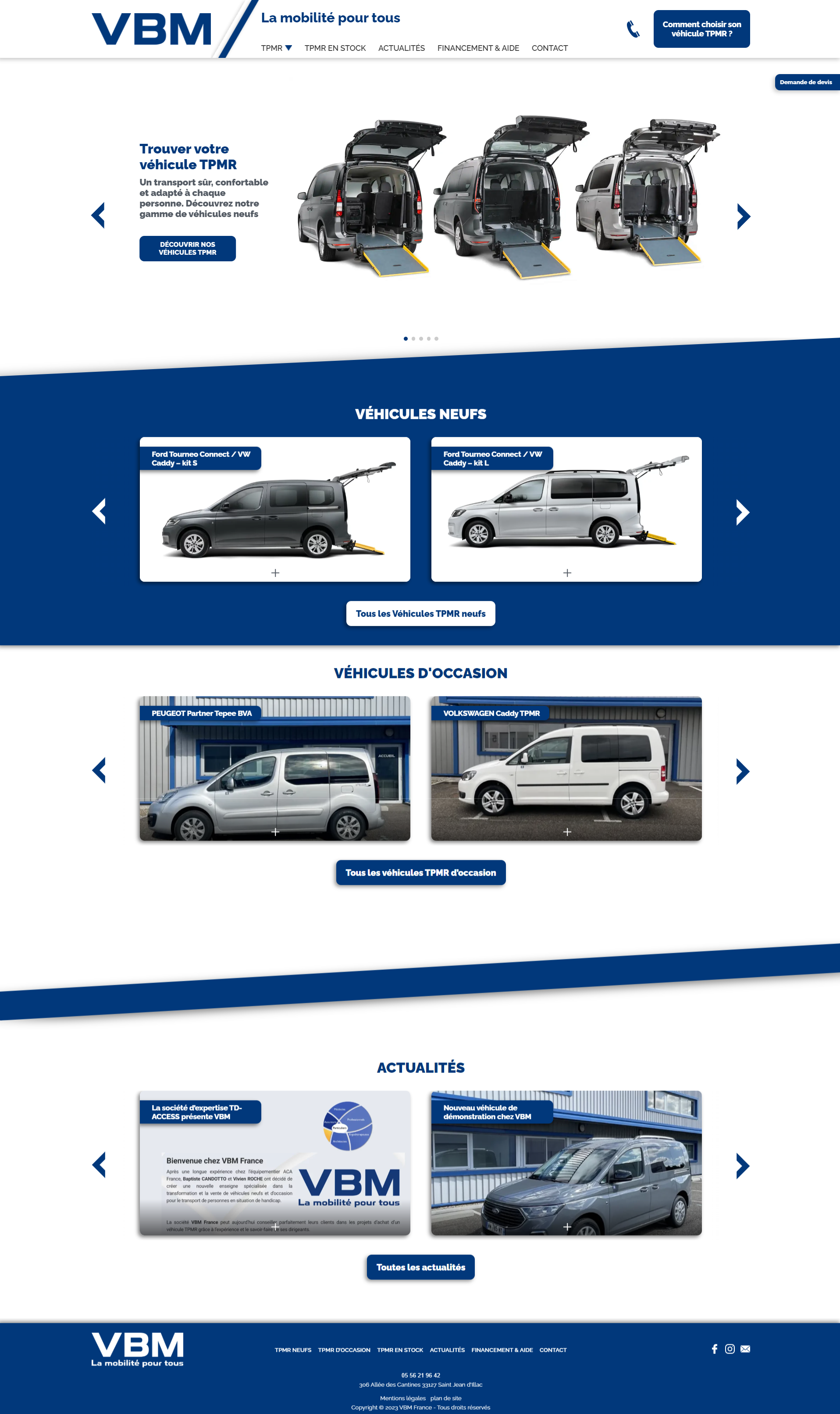 Site internet : VBM France | Liongency | Agence de communication digitale